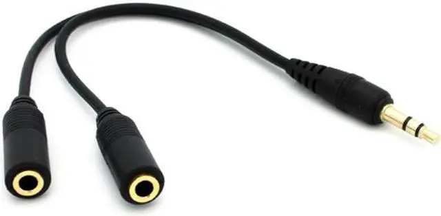 Alt view image 2 of 2 - 3.5mm Headset Splitter Earphone Speaker Audio Y Adapter E6N for Amazon Fire HD 10 8, Kindle DX Fire HD 6 7 8.9 HDX 7 8.9 - iPad 4 Air 2, Mini 3 4, Pro 9.7, iPhone 5C 5S 6 Plus 6S Plus SE