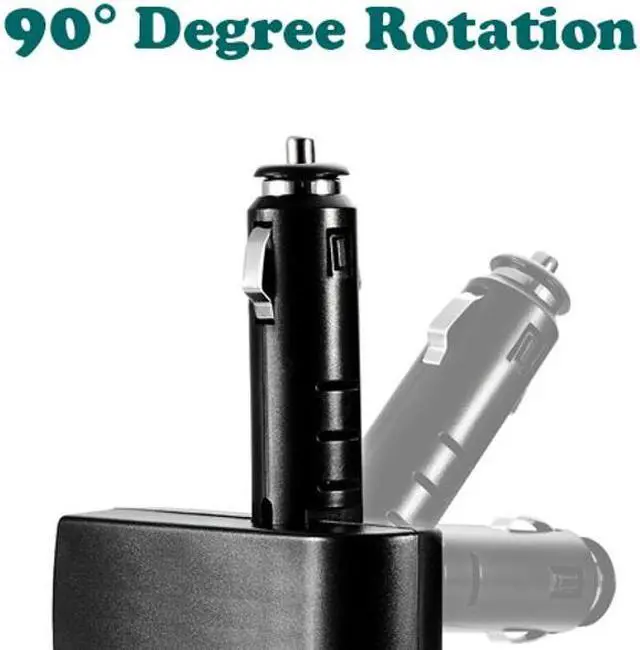 Alt view image 5 of 5 - Premium Car Charger Lighter Socket Splitter 2-Port Adapter Dual USB Ports Fast Charging 3.1A Adjustable Angle Power Strip Multi Outlet K8W for ZTE ZMax Pro Z981