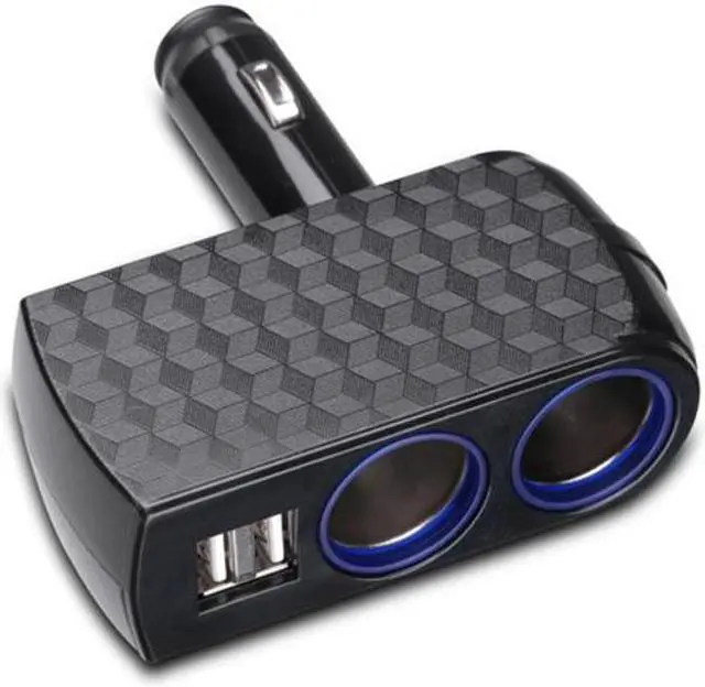 Alt view image 2 of 5 - Premium Car Charger Lighter Socket Splitter 2-Port Adapter Dual USB Ports Fast Charging 3.1A Adjustable Angle Power Strip Multi Outlet K8W for ZTE ZMax Pro Z981