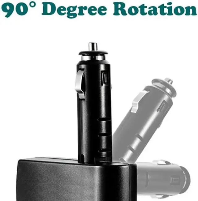 Alt view image 5 of 5 - Premium Car Charger Lighter Socket Splitter 2-Port Adapter Dual USB Ports Fast Compatible With Lenovo Moto Tab (10.1)