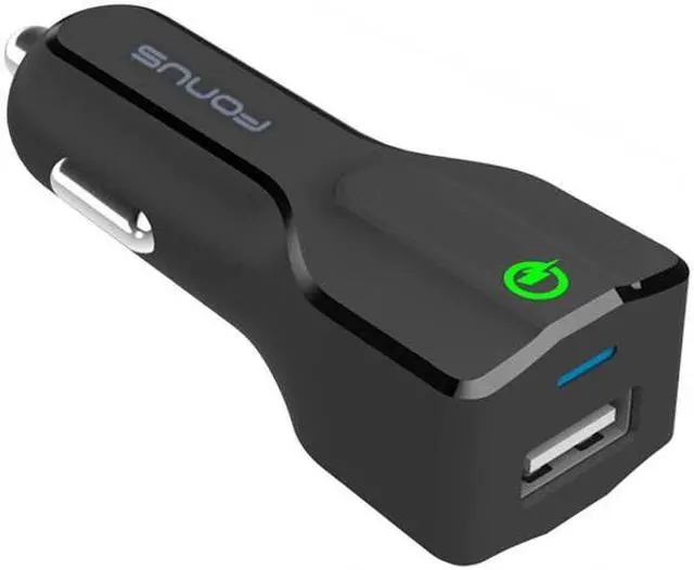 Main image of 24W Adaptive Fast USB DC Car Charger QC 3.0 Quick Charge Ultra Compact Black Compatible With Lenovo Moto Tab (10.1)