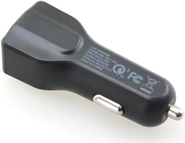 Alt view image 3 of 6 - 24W Adaptive Fast USB DC Car Charger QC 3.0 Quick Charge Ultra Compact Black Compatible With Lenovo Moto Tab (10.1)