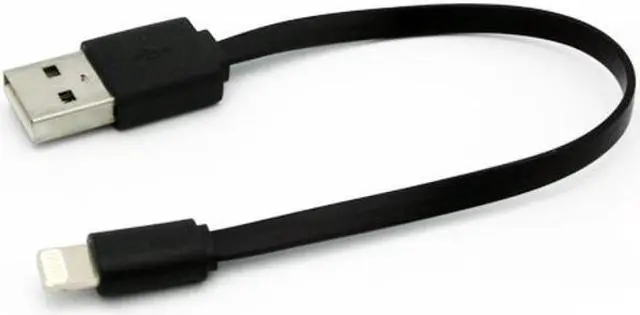 Alt view image 2 of 3 - Black Short USB Cable Rapid Charge Power Wire Sync Data Cord Compatible With iPhone XS Max XR, iPad Pro 10.5