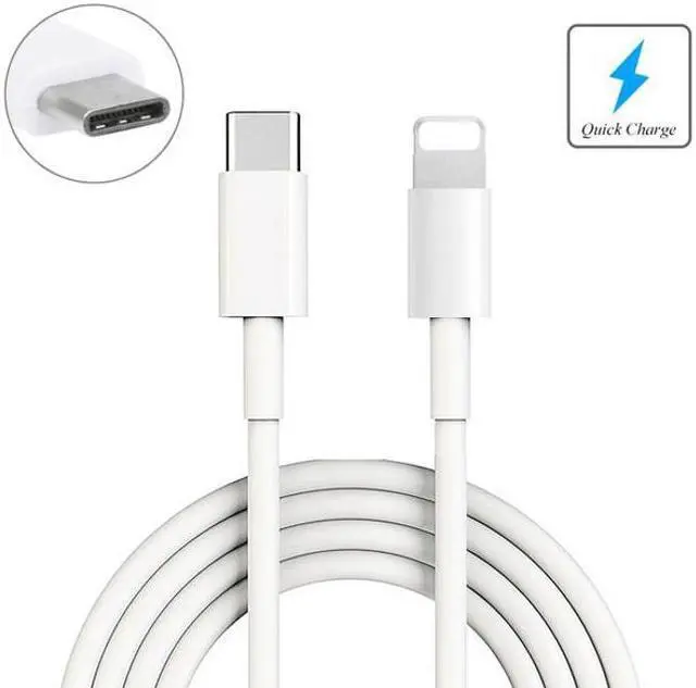 Main image of Premium 6ft Long Type-C to iPhone Cable White USB Wire Sync USB-C Power Data Compatible With iPod Touch 5 Nano 7th Gen, iPhone XS Max XR X 8 PLUS 7 Plus 6S Plus 6 Plus 5S, iPad Pro 9.7