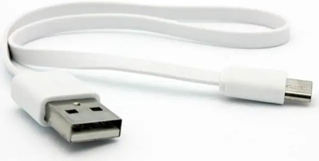 Alt view image 2 of 6 - White Short 1ft Flat USB Cable Charge Power Wire Sync Flat Cord Compatible With Huawei Mate SE