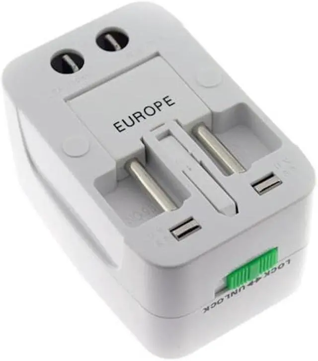 Alt view image 3 of 5 - International Travel Plug Home Charger Converter USB Port Adapter Power All-in-1 Compatible With iPod Touch 5 4th Gen Nano 7th Gen, iPhone XS Max XR, iPad Pro 9.7 12.9 10.5, Mini 4 3 2