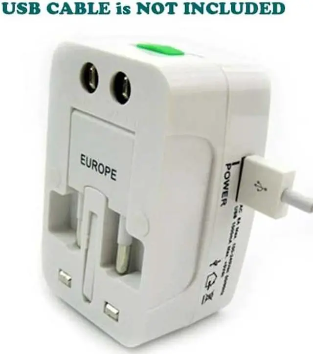 Alt view image 5 of 5 - International Travel Plug Home Charger Converter USB Port Adapter Power All-in-1 Compatible With iPod Touch 5 4th Gen Nano 7th Gen, iPhone XS Max XR, iPad Pro 9.7 12.9 10.5, Mini 4 3 2