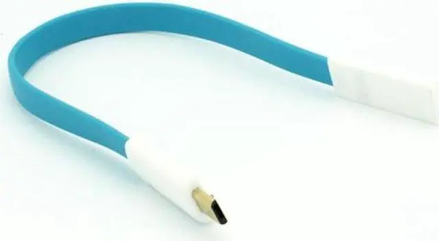 Alt view image 4 of 6 - Blue Short Flat USB Cable Rapid Charger Sync Power Wire Data Cord Compatible With Huawei Mate SE