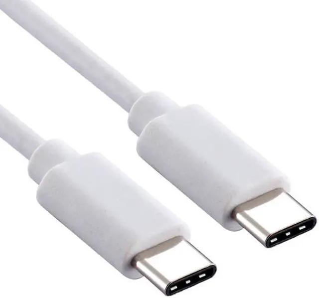 Alt view image 3 of 5 - White 6ft Long Type-C to Type-C Cable [C-to-C] Rapid Charger Sync USB Wire USB-C Compatible With Motorola Moto Z3 Play G6