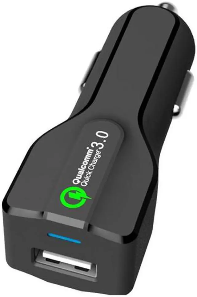 Alt view image 6 of 6 - 24W Adaptive Fast USB DC Car Charger QC 3.0 Quick Charge Ultra Compact Black Compatible With Lenovo Moto Tab (10.1)