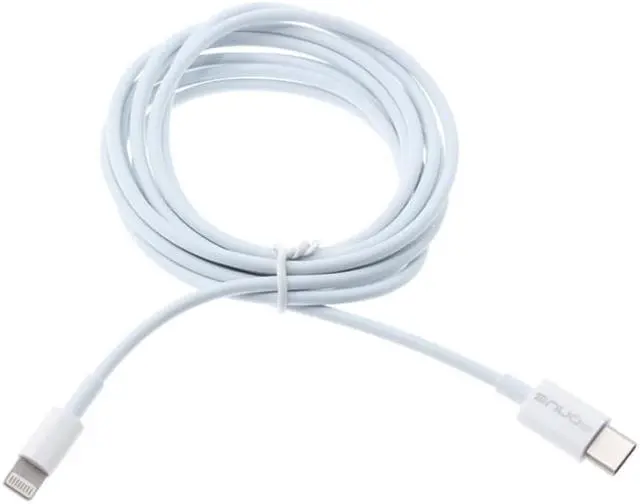 Alt view image 2 of 6 - Premium 6ft Long Type-C to iPhone Cable White USB Wire Sync USB-C Power Data Compatible With iPod Touch 5 Nano 7th Gen, iPhone XS Max XR X 8 PLUS 7 Plus 6S Plus 6 Plus 5S, iPad Pro 9.7