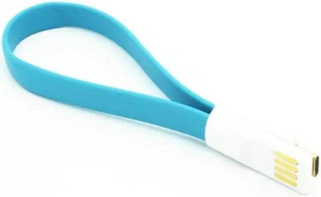 Alt view image 6 of 6 - Blue Short Flat USB Cable Rapid Charger Sync Power Wire Data Cord Compatible With Huawei Mate SE