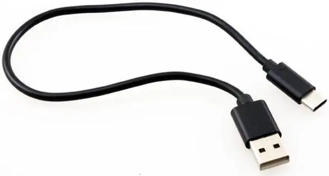 Alt view image 4 of 4 - Black Short 1ft Type-C Cable Rapid Charger Sync USB Wire USB-C Power Cord Compatible With OnePlus 6