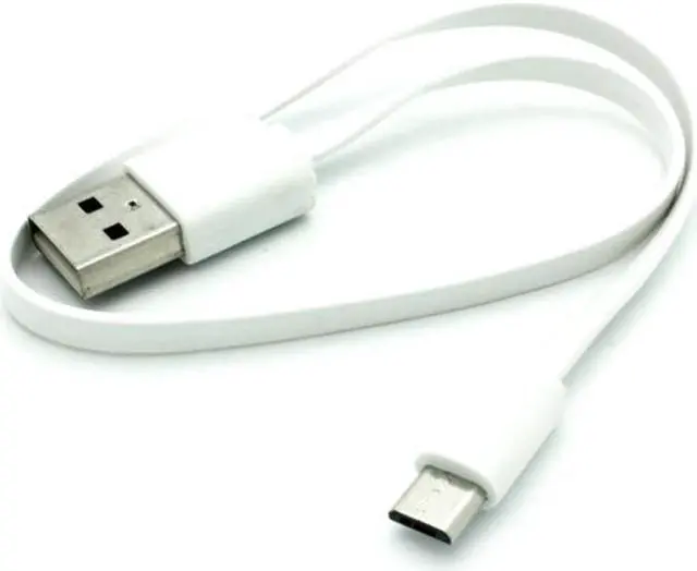 Alt view image 6 of 6 - White Short 1ft Flat USB Cable Charge Power Wire Sync Flat Cord Compatible With Huawei Mate SE