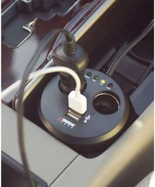 Alt view image 3 of 3 - Car Charger Cup Holder Socket Splitter 2-Port Adapter Dual USB Ports Black Multi Compatible With OnePlus 6