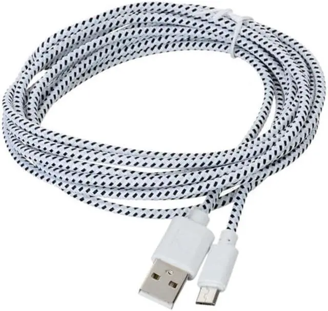 Alt view image 4 of 5 - Home Wall Adaptive Fast Charger Baided 6ft Long USB Cable Wire MicroUSB Cord Compatible With LG G Pad F2 (8.0)