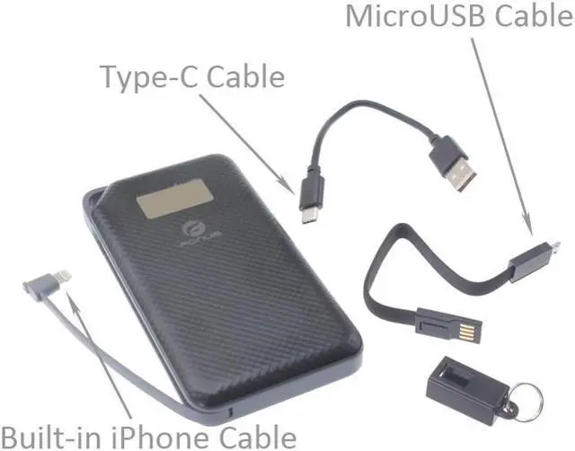 Alt view image 4 of 6 - Slim 10000mAh Portable Battery Charger Backup 2-Port USB Power LED Display Rapid Compatible With Essential Phone (PH-1)