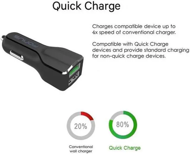 Alt view image 3 of 6 - 4-in-1 Adaptive Fast Home Car Charger 6ft (Two) USB Cable Combo Travel Adapter Compatible With Huawei Mate SE