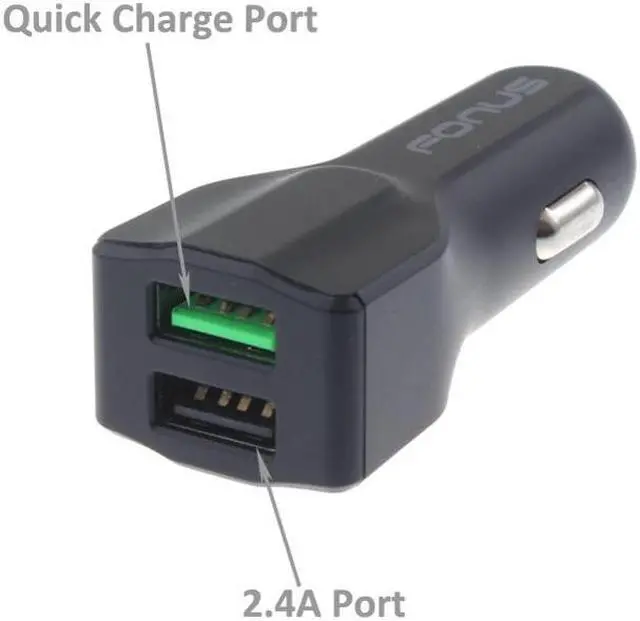 Alt view image 2 of 6 - 4-in-1 Adaptive Fast Home Car Charger 6ft (Two) USB Cable Combo Travel Adapter Compatible With Huawei Mate SE