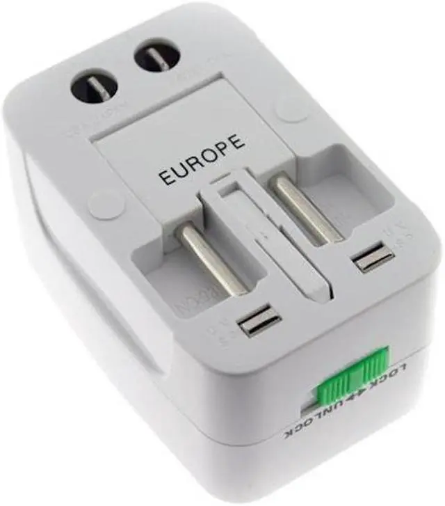 Alt view image 3 of 5 - International Travel Plug Home Charger Converter USB Port Adapter Power All-in-1 Compatible With LG V35 ThinQ, Stylo 4, G Pad X8.3 F2 (8.0) F 8.0 8.3 7.0 10.1