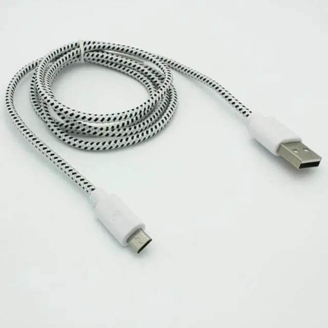 Alt view image 5 of 5 - Home Wall Adaptive Fast Charger Baided 6ft Long USB Cable Wire MicroUSB Cord Compatible With LG G Pad F2 (8.0)