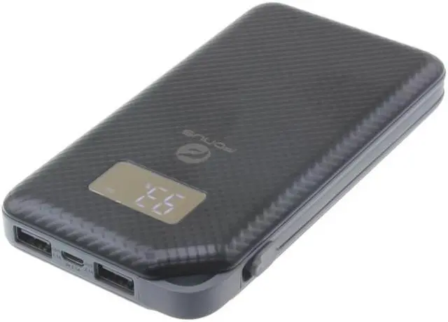 Alt view image 3 of 6 - Slim 10000mAh Portable Battery Charger Backup 2-Port USB Power LED Display Rapid Compatible With Huawei Mate SE