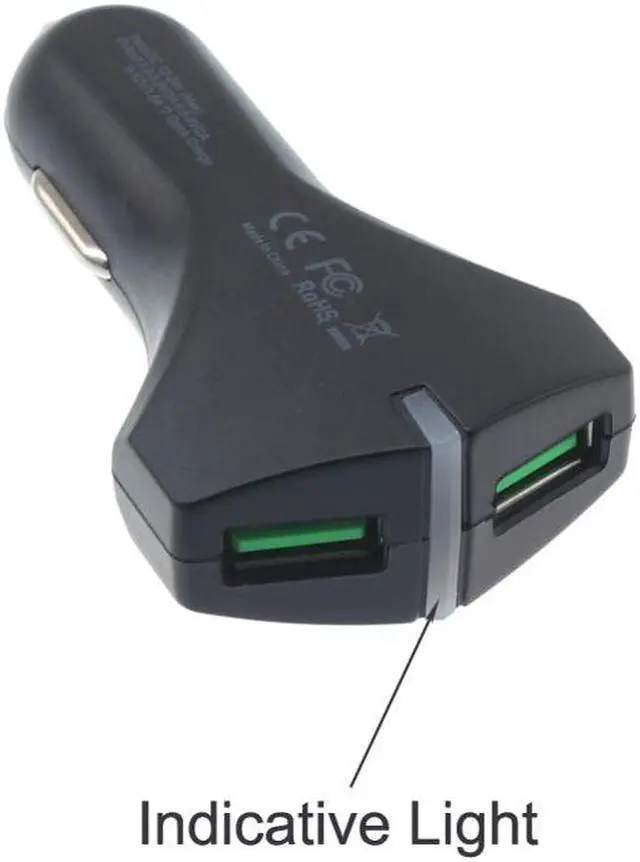 Alt view image 5 of 6 - 36W 2-Port USB Adaptive Fast Car Charger Quick Charge Power Adapter Ultra Compact Compatible With Essential Phone (PH-1)