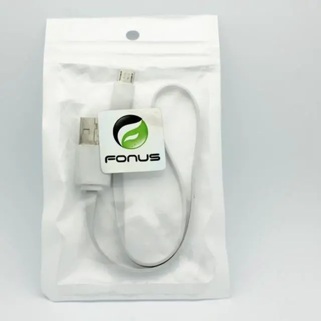 Alt view image 3 of 6 - White Short 1ft Flat USB Cable Charge Power Wire Sync Flat Cord Compatible With Huawei Mate SE