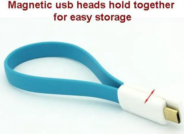 Alt view image 5 of 6 - Blue Short Flat USB Cable Rapid Charger Sync Power Wire Data Cord Compatible With Huawei Mate SE