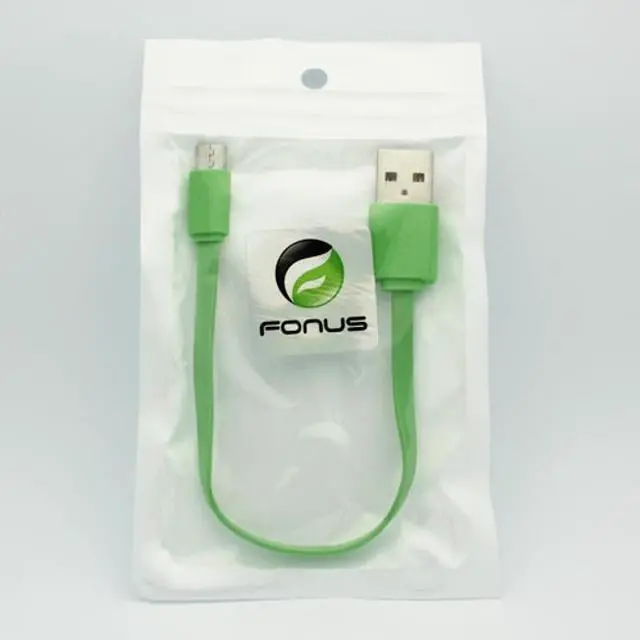 Alt view image 3 of 3 - Green Short Flat USB Cable Rapid Charge Power Wire Sync Micro-USB Data Cord Compatible With Samsung Galaxy J7 (2018) Refine