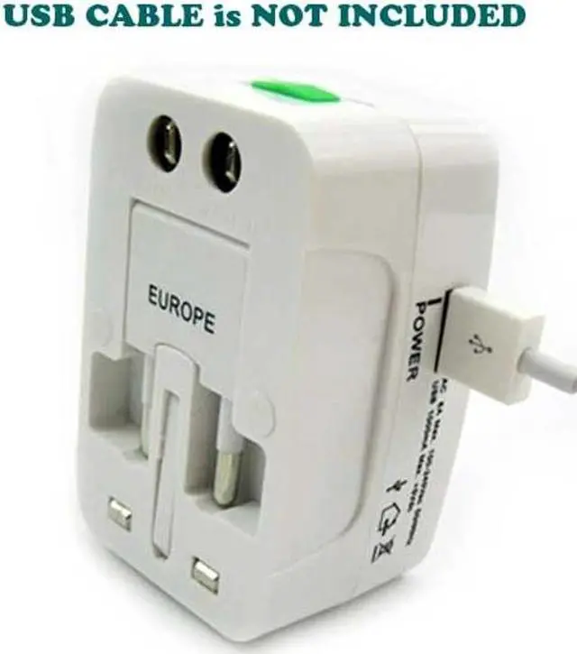 Alt view image 5 of 5 - International Travel Plug Home Charger Converter USB Port Adapter Power All-in-1 Compatible With LG V35 ThinQ, Stylo 4, G Pad X8.3 F2 (8.0) F 8.0 8.3 7.0 10.1