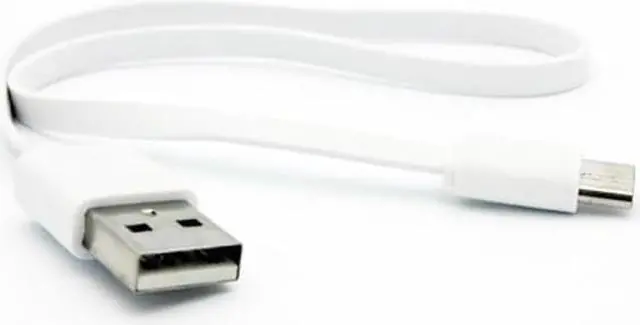 Main image of White Short 1ft Flat USB Cable Charge Power Wire Sync Flat Cord Compatible With Huawei Mate SE
