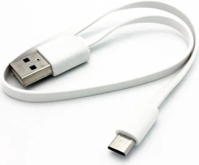 Alt view image 5 of 6 - White Short 1ft Flat USB Cable Charge Power Wire Sync Flat Cord Compatible With Huawei Mate SE