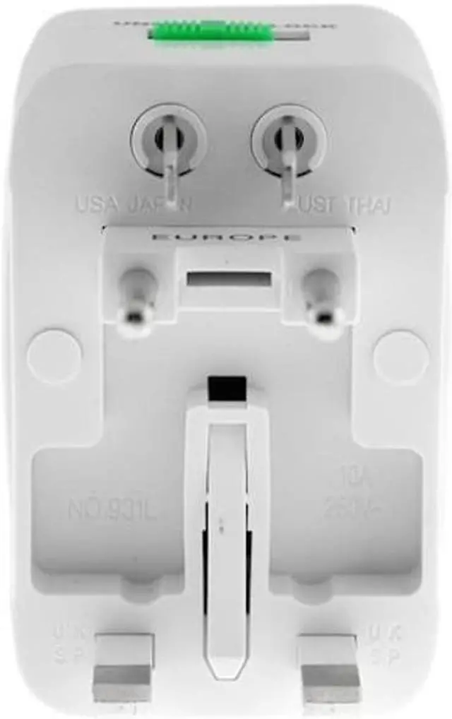 Alt view image 4 of 5 - International Travel Plug Home Charger Converter USB Port Adapter Power All-in-1 Compatible With iPod Touch 5 4th Gen Nano 7th Gen, iPhone XS Max XR, iPad Pro 9.7 12.9 10.5, Mini 4 3 2