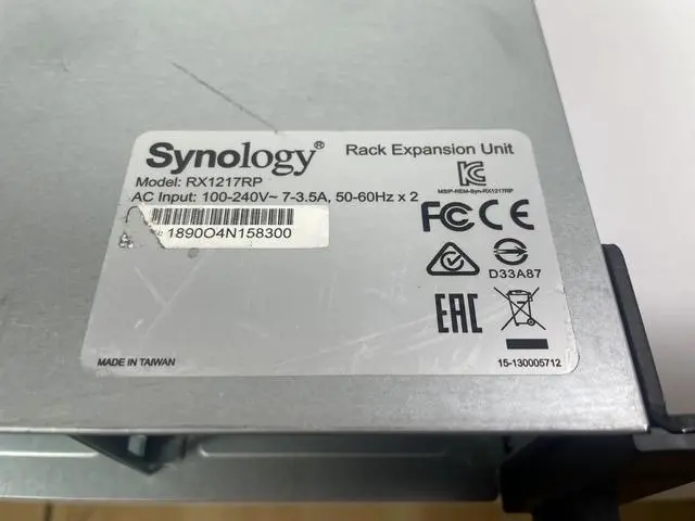 Alt view image 4 of 5 - Synology RX1217RP Drive Enclosure - Infiniband Host Interface Rack-mountable - 12 x HDD Supported - 12 x SSD Supported - 12 x Total Bay - 12 x 2.5"/3.5" Bay