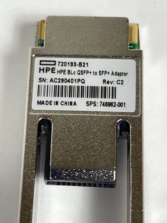 Alt view image 2 of 2 - HP 746962-001 C-CLASS BLADESTYSTEM QSFP+ TO SFP+ ADAPTER 746962-001