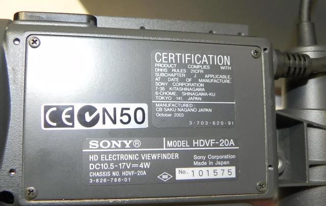 Alt view image 12 of 13 - Sony HDW-750 HDCAM HD Video Camera Digital HDVS Camcorder