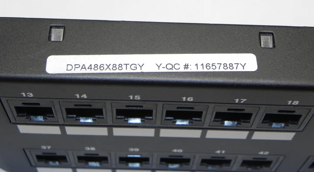 Alt view image 4 of 4 - Panduit DPA486X88TGY 10Gig Cat6A 48-Port Angled Punchdown Patch Panel