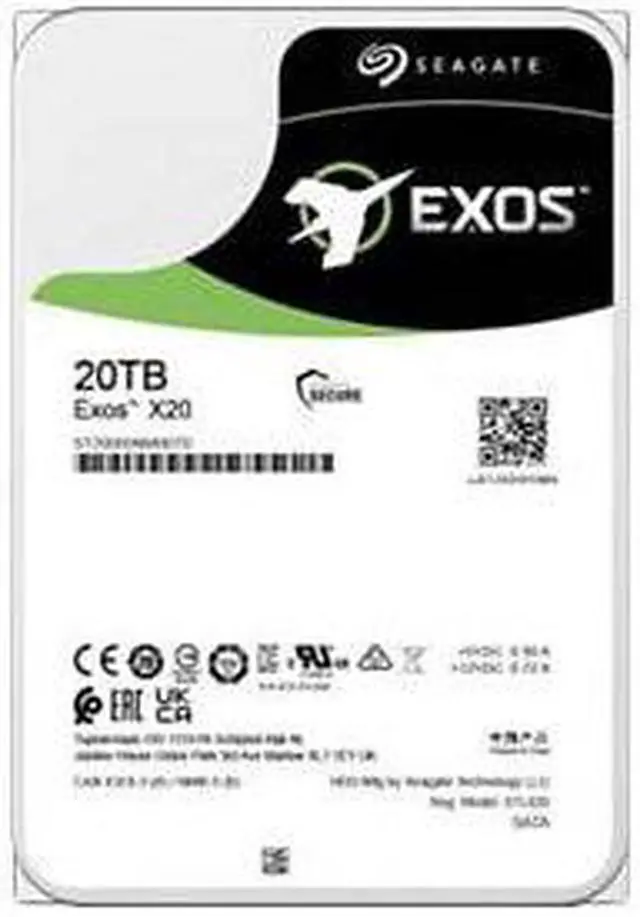 Alt view image 4 of 5 - Seagate Exos X20 ST20000NM003D 20TB 7200 RPM 256MB Cache SAS 12Gb/s 3.5" Internal Hard Drive, SED