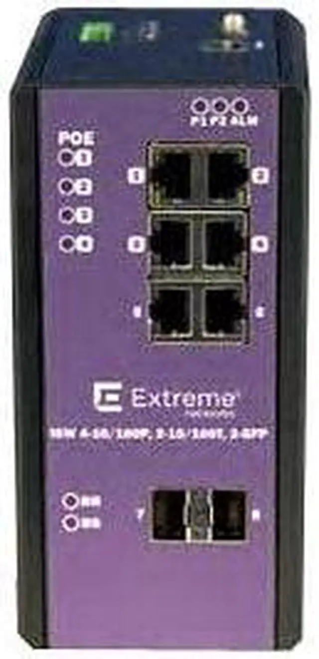 Alt view image 6 of 7 - Extreme Networks ISW 4-10/100P, 2-10/100T, 2-SFP Ethernet Switch