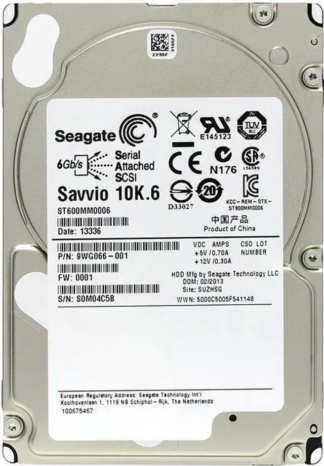 Alt view image 5 of 5 - Seagate Savvio 10K.6 ST600MM0006 600 GB 2.5" Internal Hard Drive - SAS - 10000rpm - 64 MB Buffer