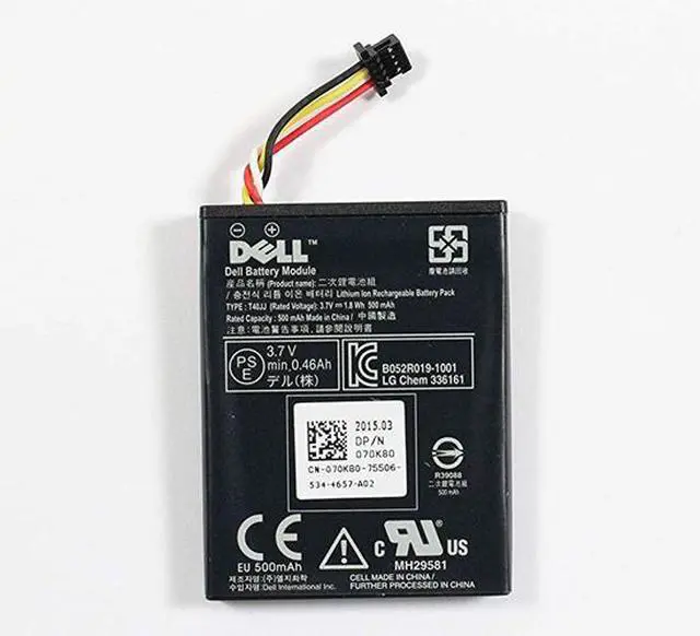 Alt view image 5 of 7 - Dell Battery 70K80 For RAID Controller - Battery Rechargeable - 500 mAh - 3.7 V DC