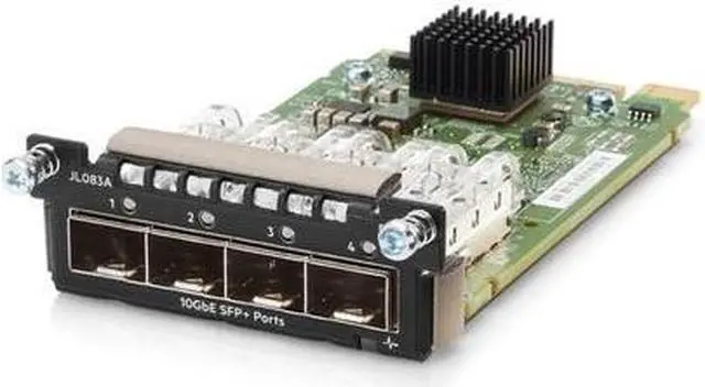Alt view image 10 of 10 - HPE Aruba 4-port 10GbE SFP+ Module for the Aruba 3810M Switch JL083A