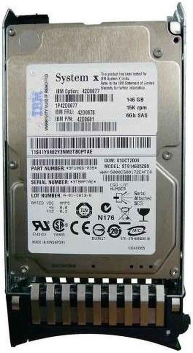 Alt view image 6 of 6 - IBM 42D0678 42D0678 146 GB Hard Drive - 2.5" Internal - SAS (6Gb/s SAS)
