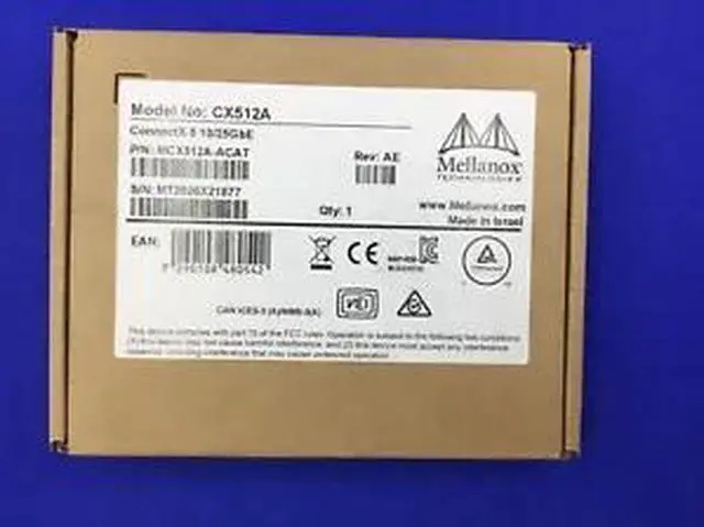 Main image of MCX512A-ACAT Mellanox ConnectX-5 EN 10/25GbE Dual-Port SFP28 PCIe 3.0 x8 Adapter