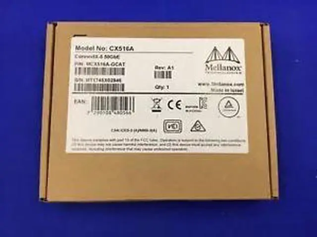 Alt view image 12 of 12 - MELLANOX ConnectX-5 EN Network Interface Card, 50GbE Dual-port QSFP28, PCIe3.0 x16, Tall Bracket, ROHS R6