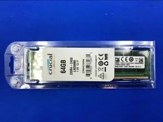 Alt view image 3 of 3 - Crucial Technology 64GB 288-Pin LRDIMM DDR4 (PC4-19200) Server Memory Module