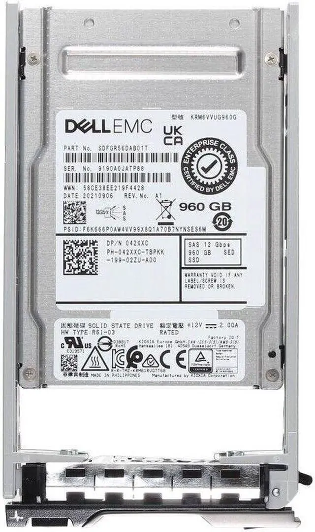 Alt view image 2 of 2 - Dell 42XXC 960GB SAS 12GBPS MU 2.5" SSD SDFGR56DAB01T KRM6VVUG960G