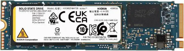 Main image of Dell PCF57 4TB PCIe Gen4 NVMe M.2 2280 SSD