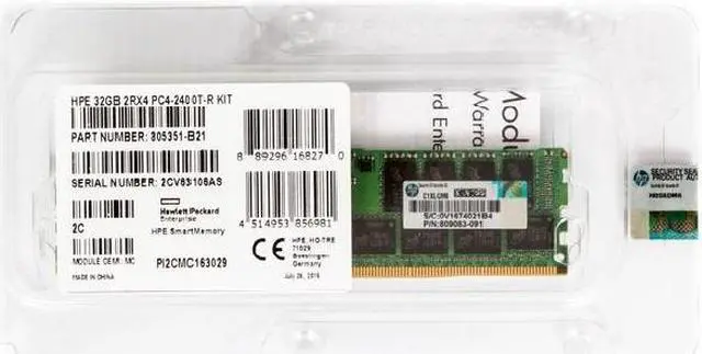 Alt view image 8 of 8 - HP 819412-001 Hpe Smartmemory 32Gb, 2400Mhz, Pc4-2400T-R, Ddr4, Dual-Rank X4, 1.20V, Cas-17-17-17, Registered Dual In-Line Memory Module (Rdimm)